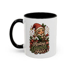 Resting Grinch Face Accent Coffee Mug (11, 15oz)