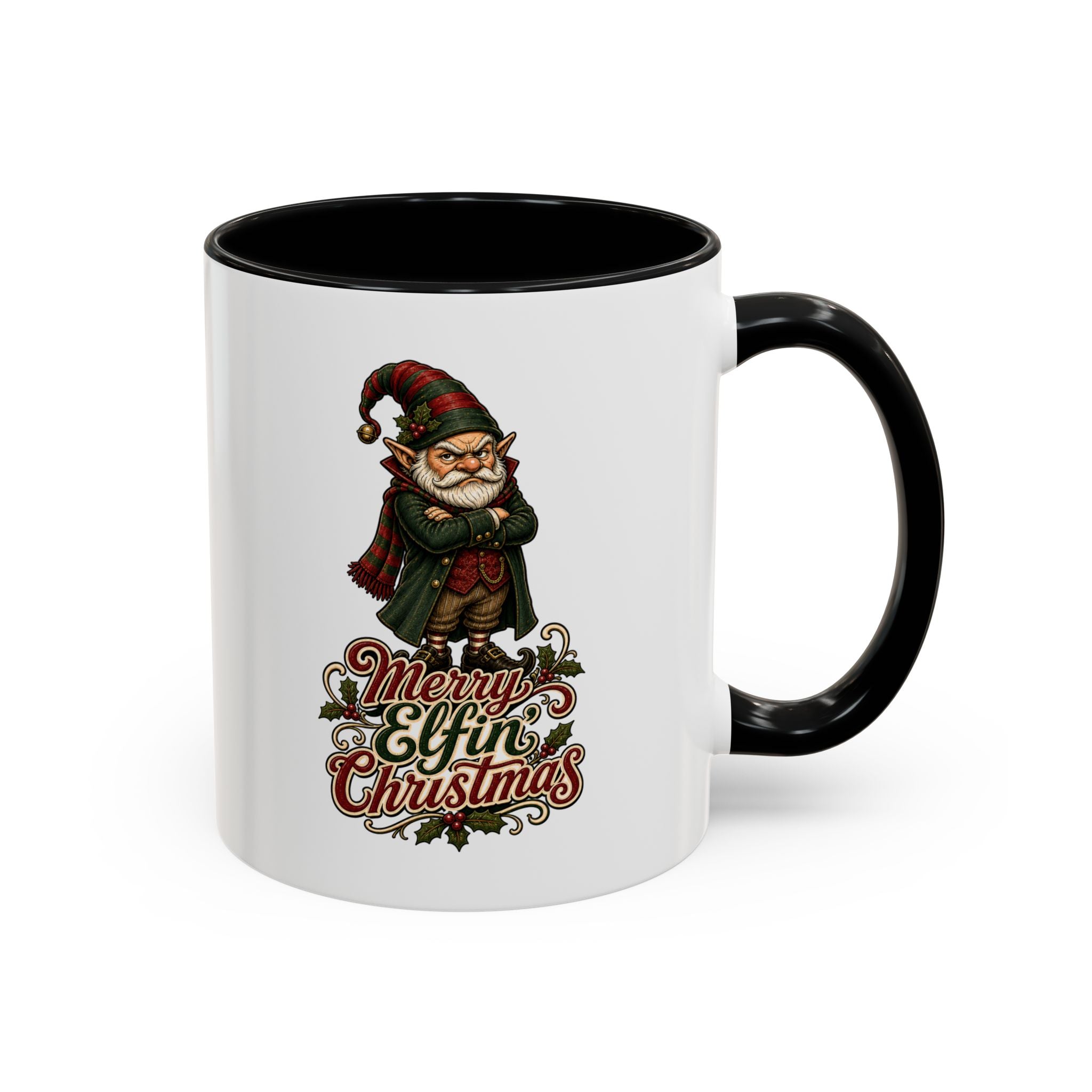 Merry Elfin' Christmas Accent Coffee Mug (11, 15oz)