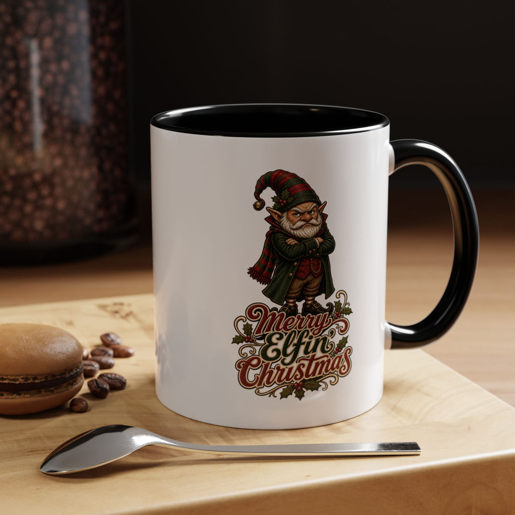 Merry Elfin' Christmas Accent Coffee Mug (11, 15oz)