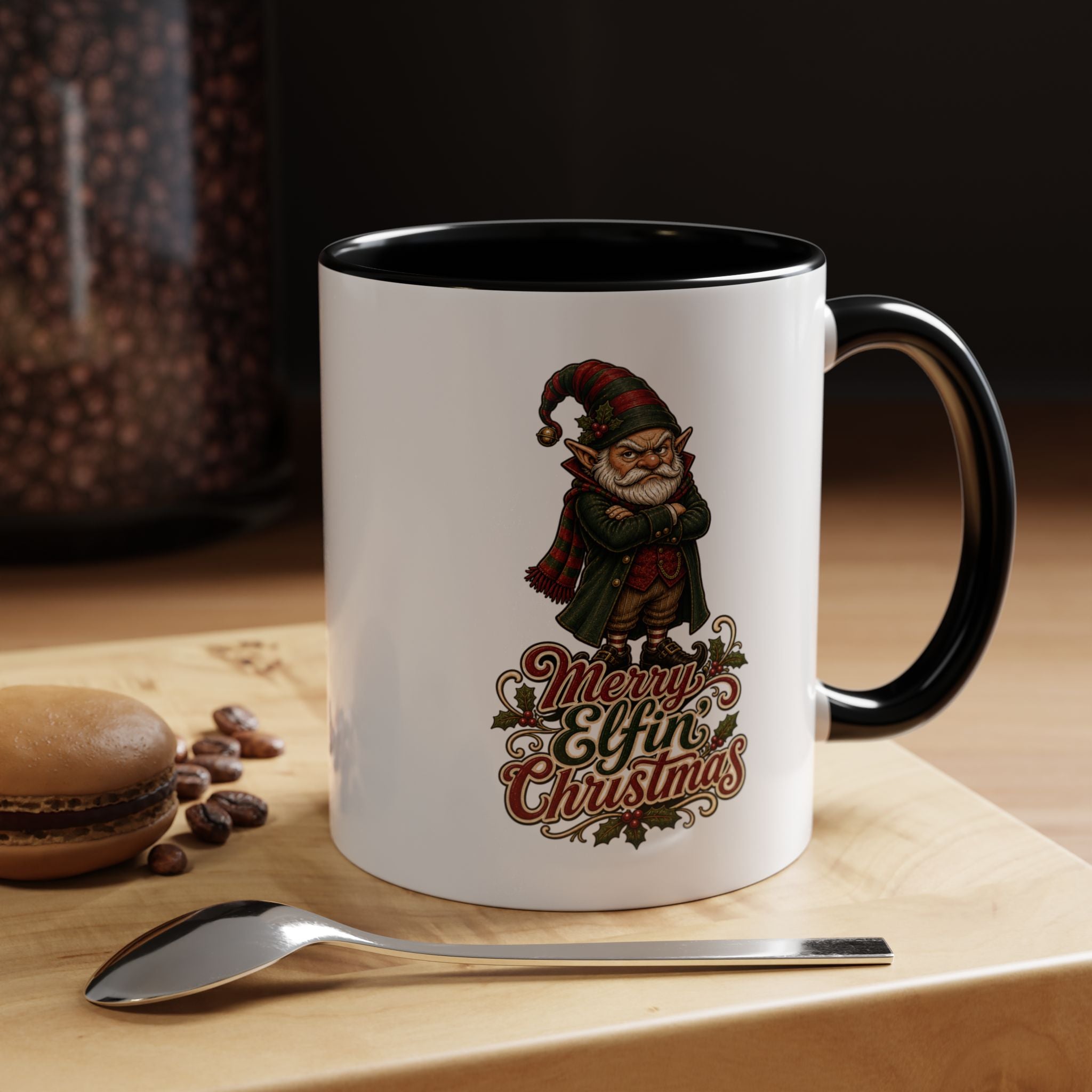 Merry Elfin' Christmas Accent Coffee Mug (11, 15oz)