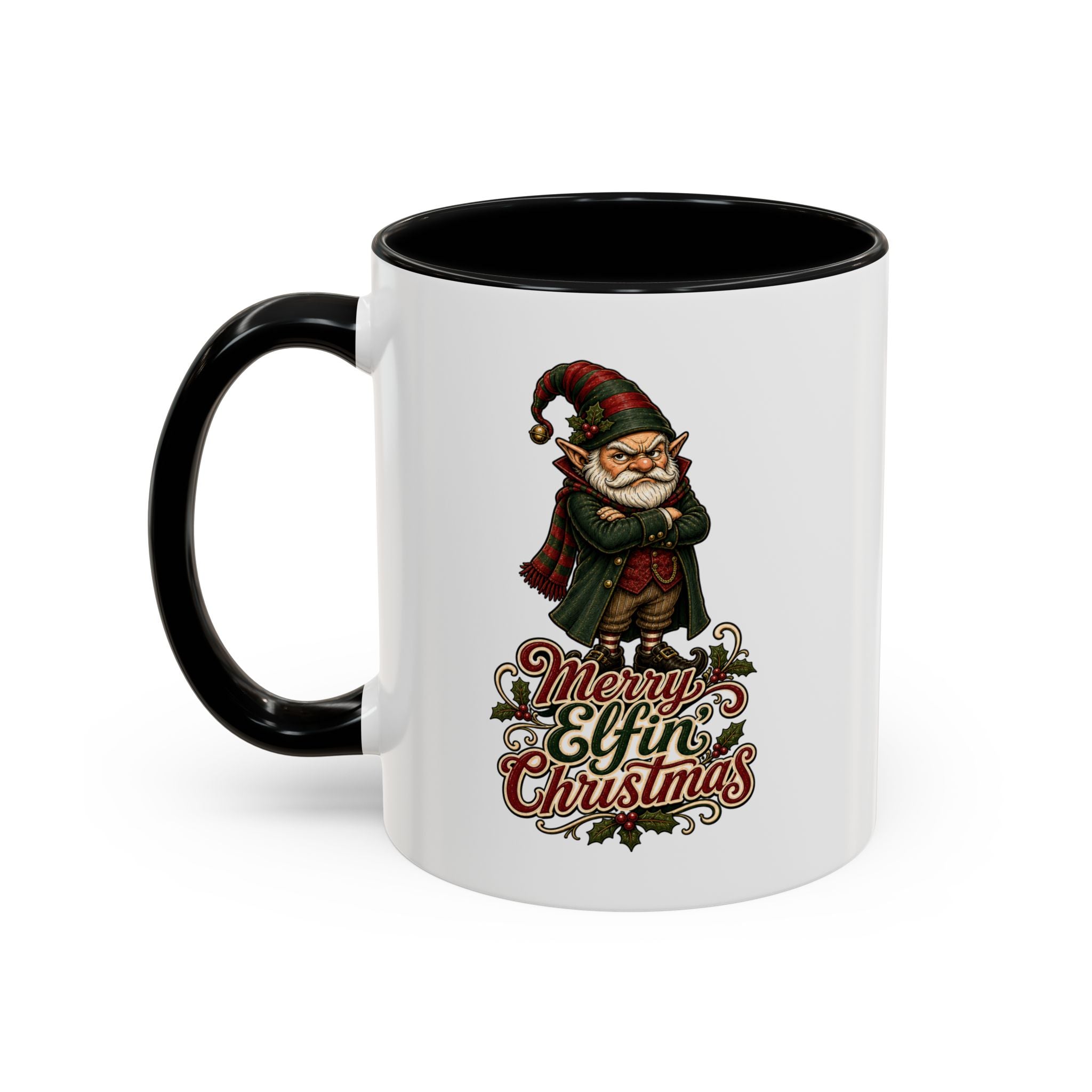 Merry Elfin' Christmas Accent Coffee Mug (11, 15oz)