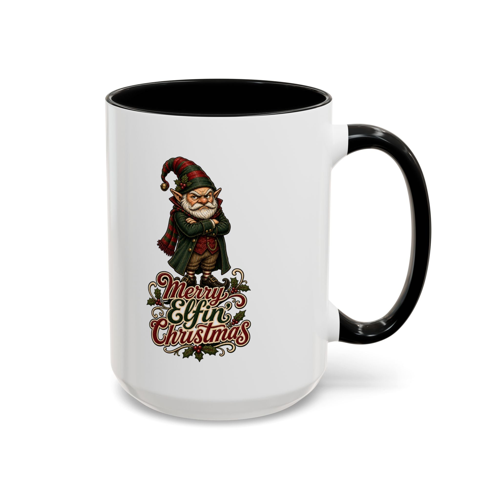 Merry Elfin' Christmas Accent Coffee Mug (11, 15oz)