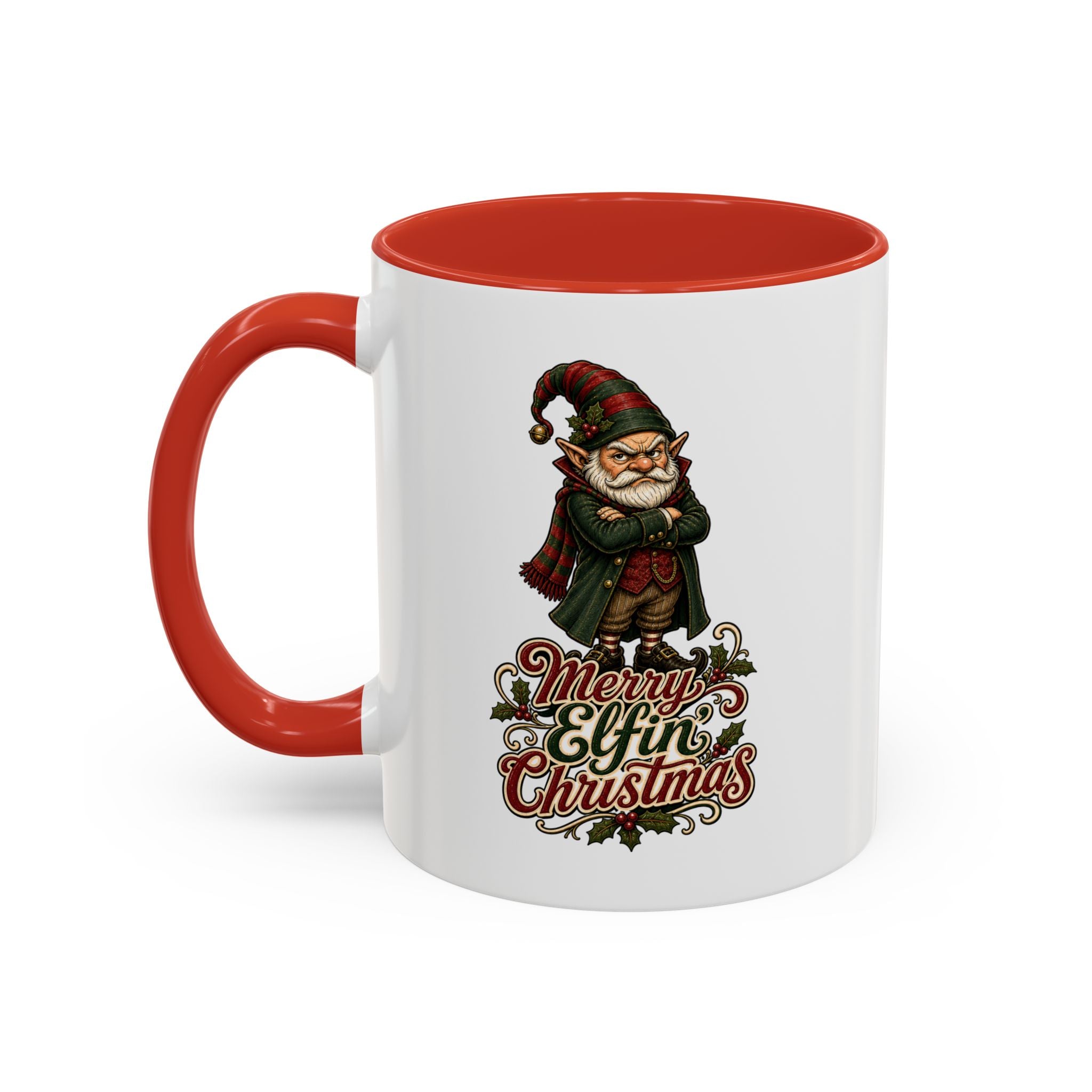 Merry Elfin' Christmas Accent Coffee Mug (11, 15oz)