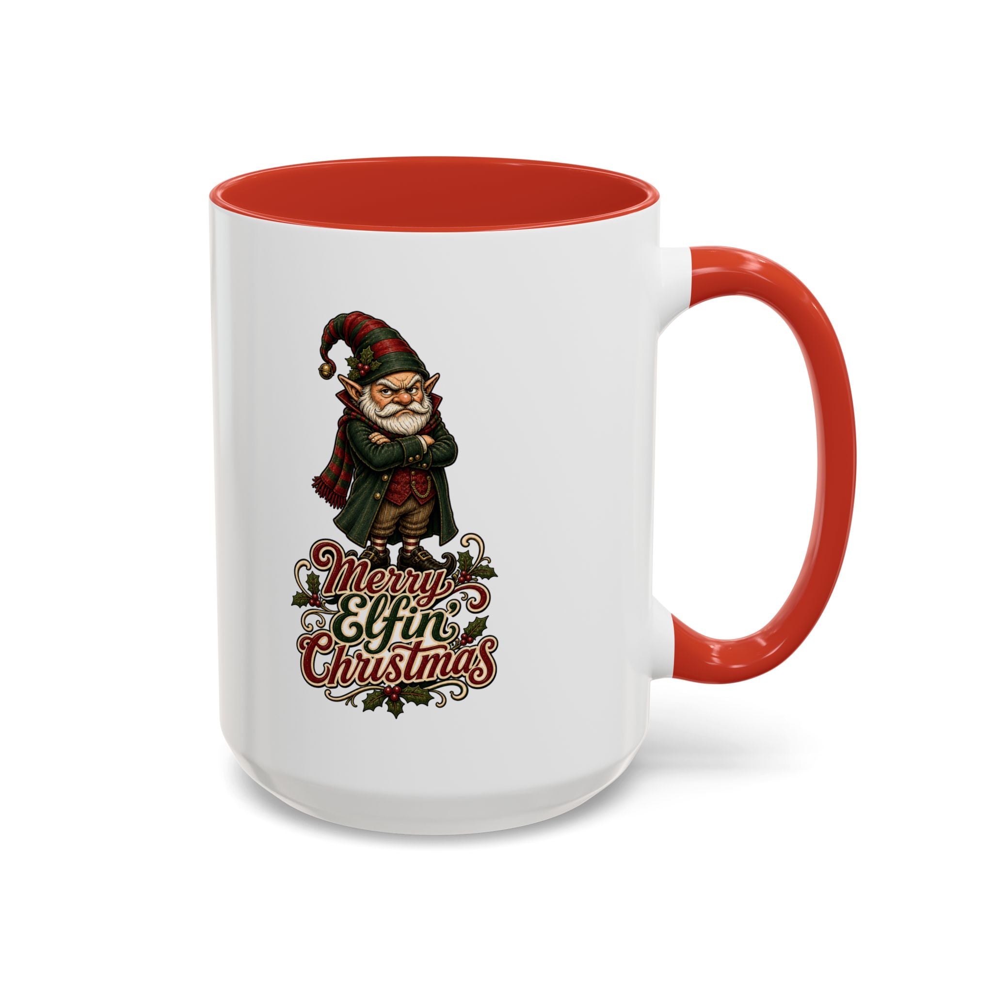 Merry Elfin' Christmas Accent Coffee Mug (11, 15oz)