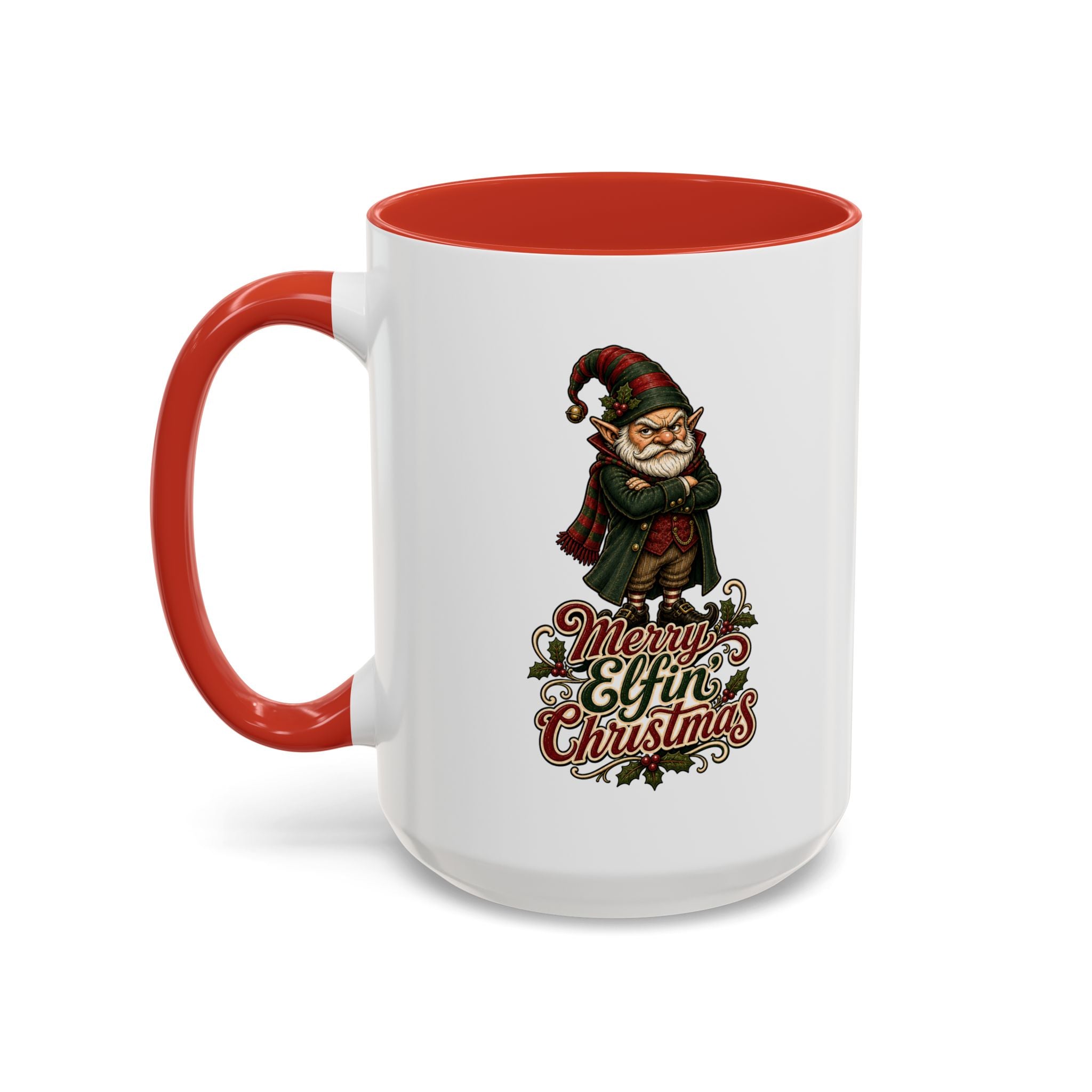 Merry Elfin' Christmas Accent Coffee Mug (11, 15oz)