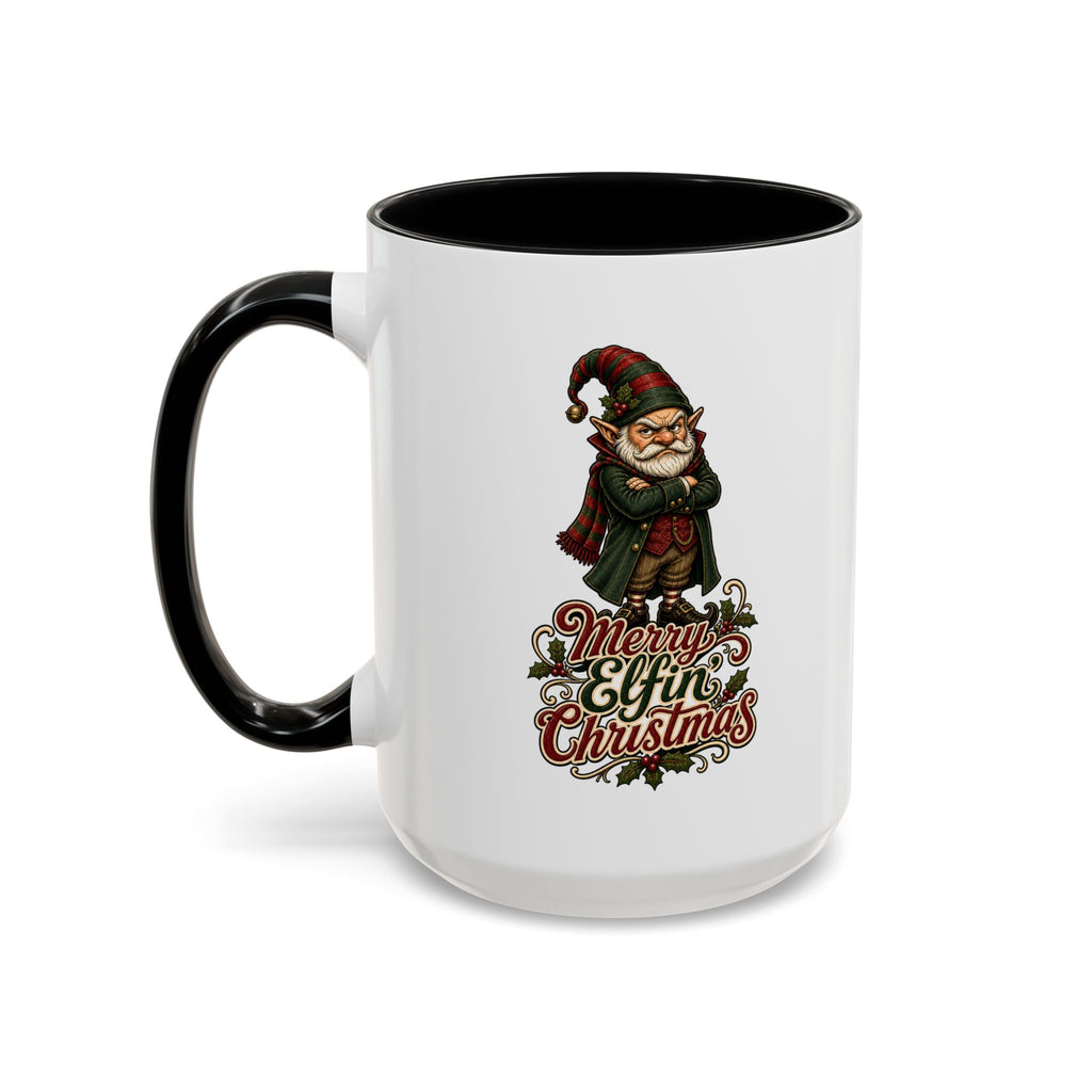 Merry Elfin' Christmas Accent Coffee Mug (11, 15oz)