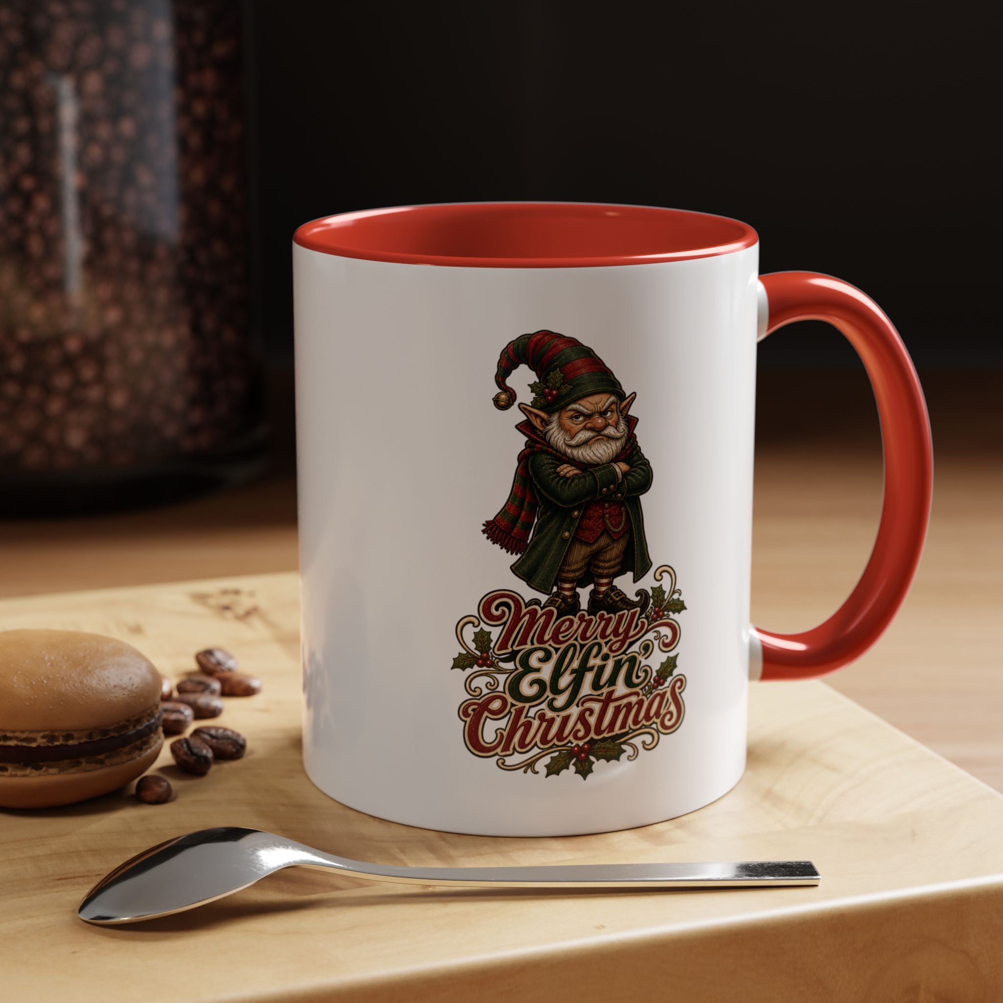 Merry Elfin' Christmas Accent Coffee Mug (11, 15oz)